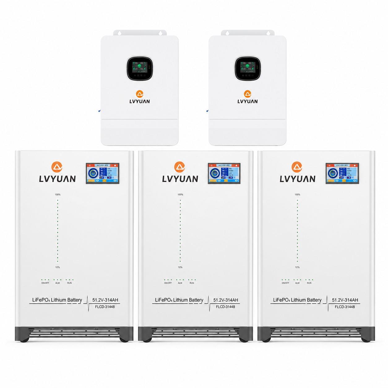 LVYUAN 単相3線式ハイブリッド蓄電システム (20kw出力-48.21kwh蓄電量)(専用)