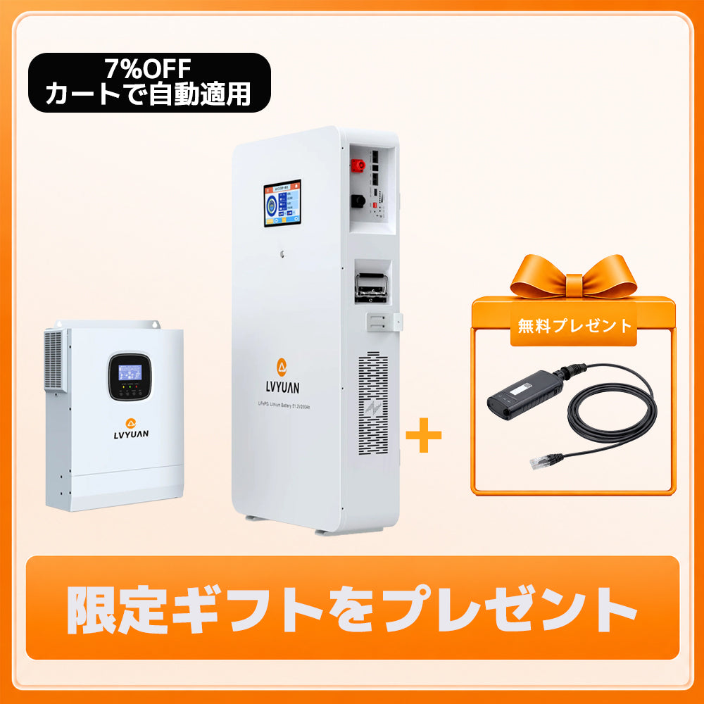 LVYUAN 5000Wハイブリッド蓄電システム