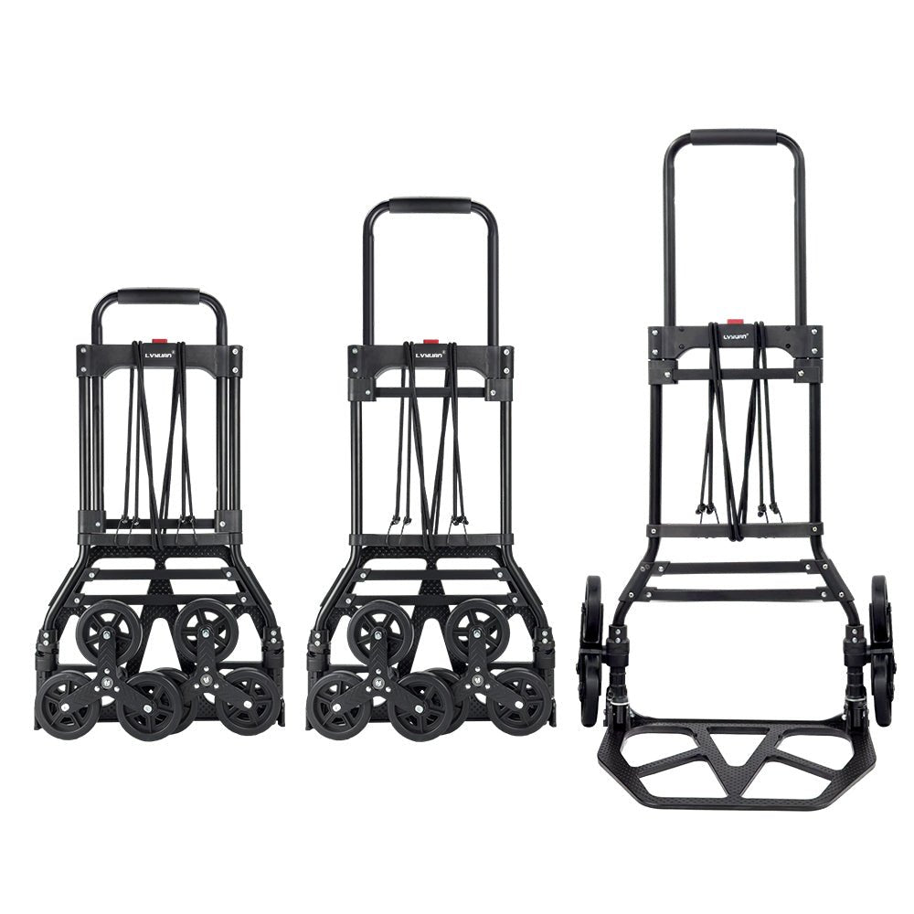 LVYUAN(リョクエン)折りたたみ式 キャリーカート 耐荷重130kg (6輪回転式 - 黒) - LVYUAN(リョクエン)公式ショップ