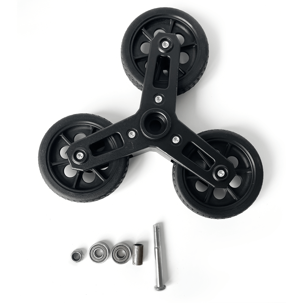 LVYUAN キャリーカート 階段 交換用3輪タイヤキット キャスター交換用 ホイール アクセサリー 静音 耐久性 鋼鉄製 (3輪階段仕様) (シルバー, M) - LVYUAN(リョクエン)公式ショップ