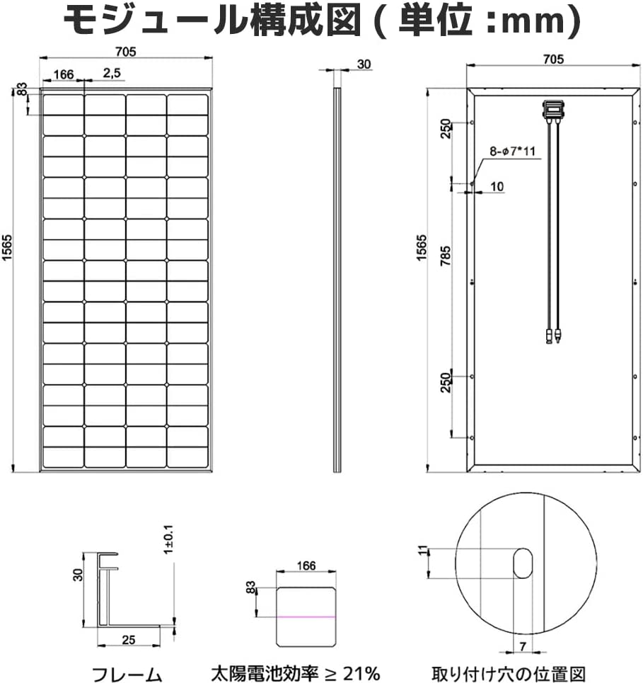 LVYUAN(リョクエン)200W 単結晶ソーラーパネル(ブラック) - LVYUAN(リョクエン)公式ショップ