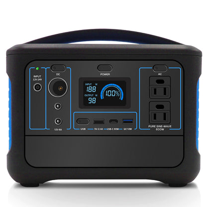 LVYUAN（リョクエン）600W｜493Whポータブル電源 YW600-Blue