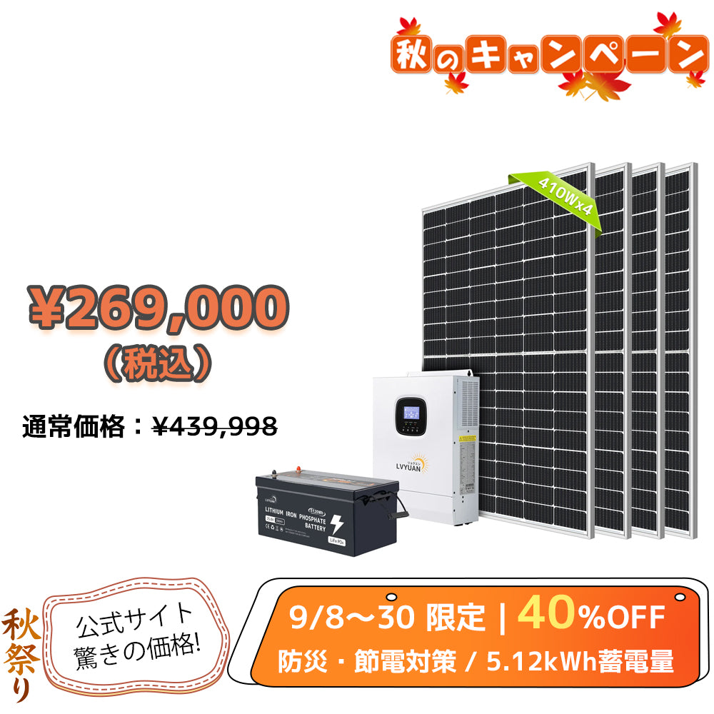 LVYUAN 3000W ソーラーインバーター発電システム