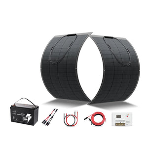 LVYUAN 100W フレキシブルソーラーパネル発電キット