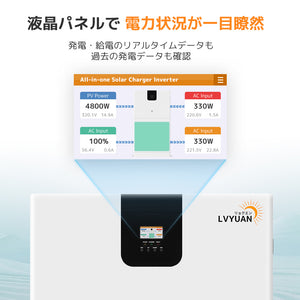 LVYUAN 10.24kWh単相二線式ハイブリッド蓄電システム