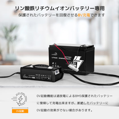 LVYUAN 14.6V 40A リン酸鉄リチウムイオンバッテリー専用充電器