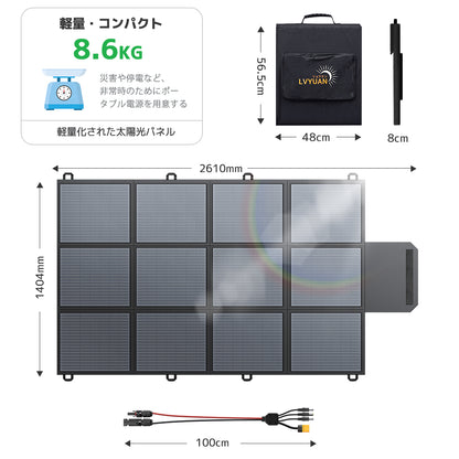 LVYUAN 500W 折り畳み式 ソーラーパネル SBシリーズ