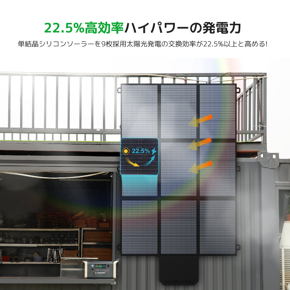 LVYUAN 400W 折り畳み式 ソーラーパネル SBシリーズ