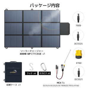 LVYUAN(リョクエン)400W 折り畳み式 ソーラーパネル