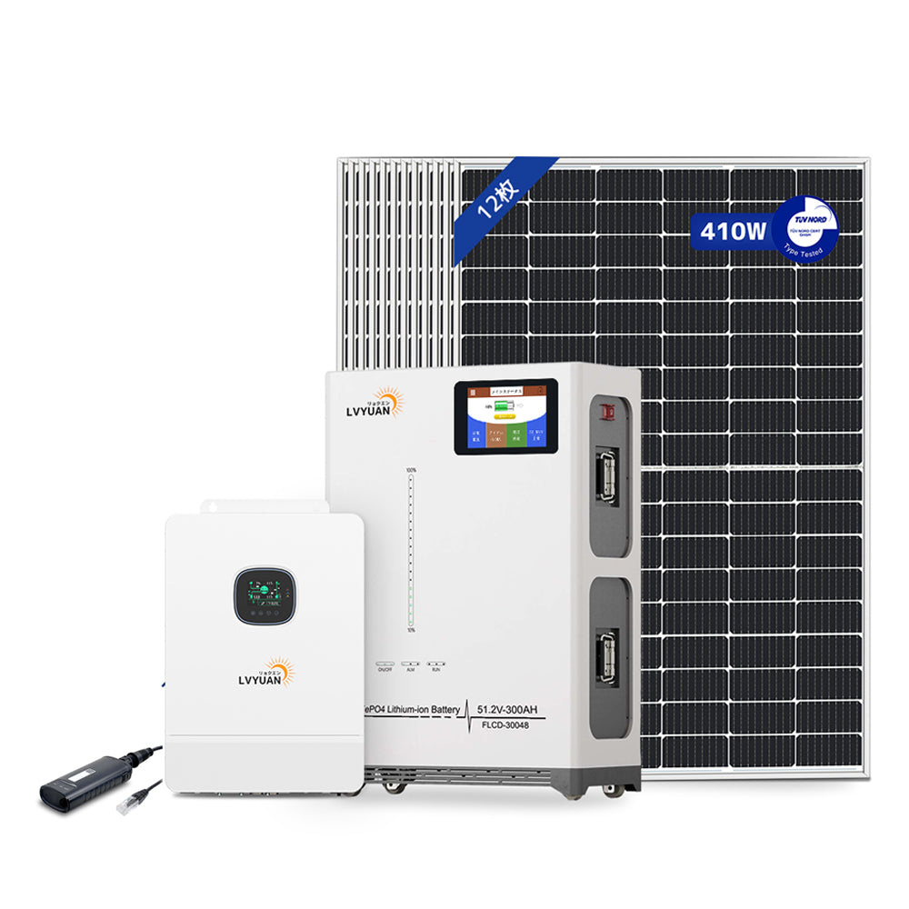 LVYUAN 10000W単相3線式ハイブリッド発電・蓄電システム