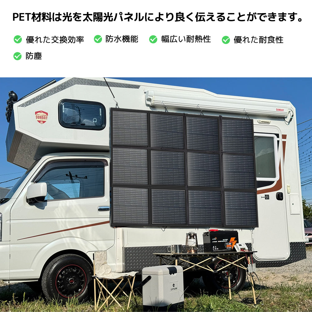 LVYUAN 500W 折り畳み式 ソーラーパネル SBシリーズ