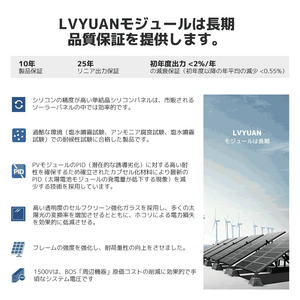 LVYUAN 200W ソーラーパネル 2枚（400W）セット【ICE基準・TUV規格品】
