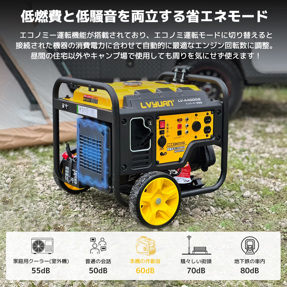 LVYUAN リコイル式インバータ発電機 4kVA - LVYUAN（リョクエン）公式ショップ