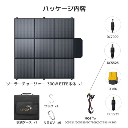 LVYUAN 300W 折り畳み式 ソーラーパネル SBシリーズ