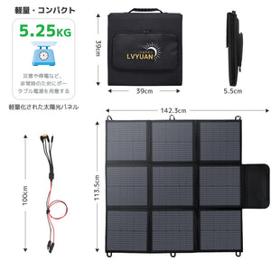 LVYUAN(リョクエン)200W 折り畳み式 ソーラーパネル