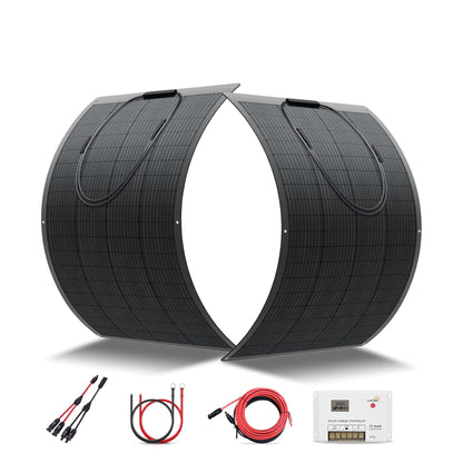 LVYUAN 100W フレキシブルソーラーパネル発電キット
