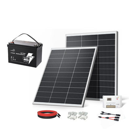 LVYUAN 200W ソーラーパネル発電キット