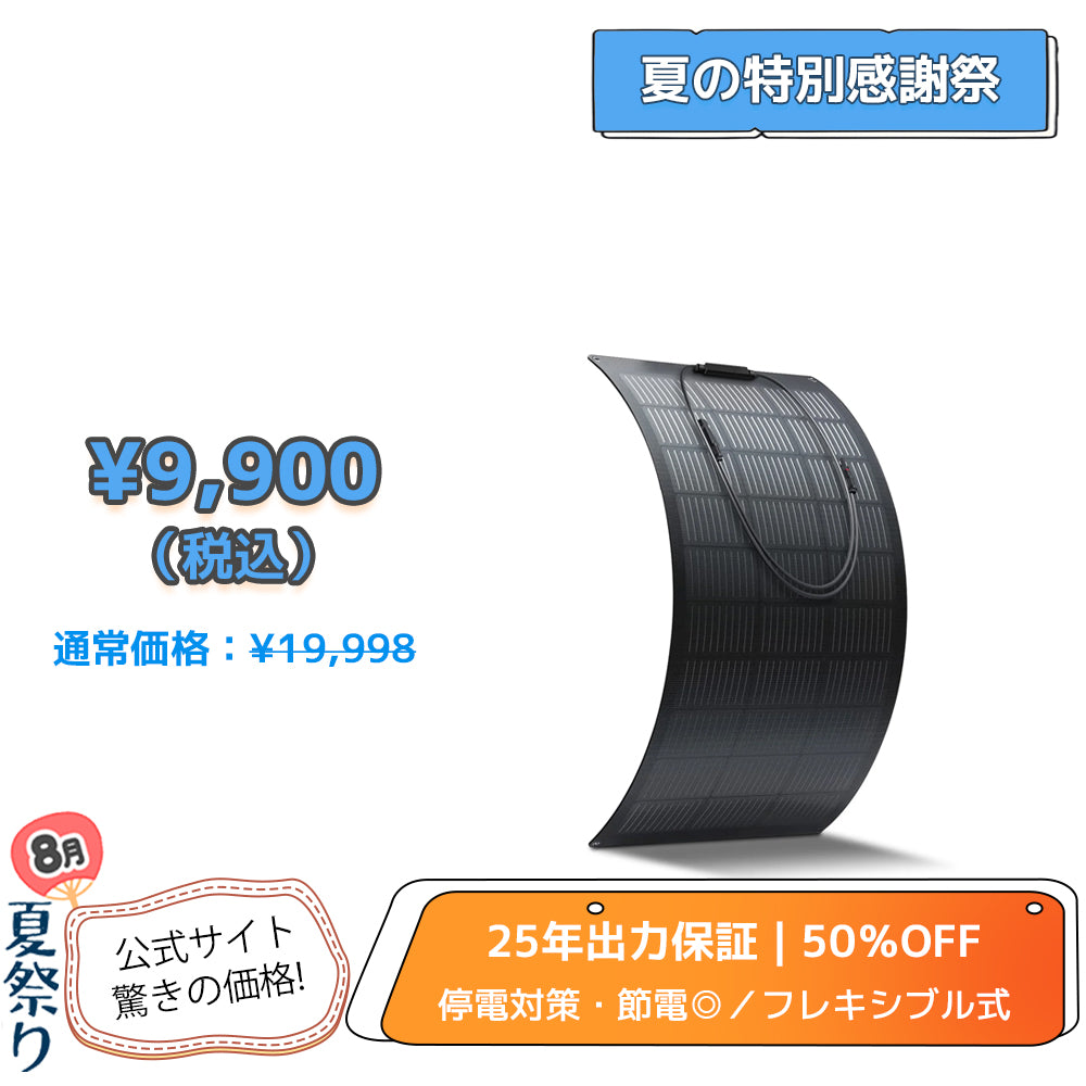 LVYUAN（リョクエン）100W ETFEフレキシブルソーラーパネル