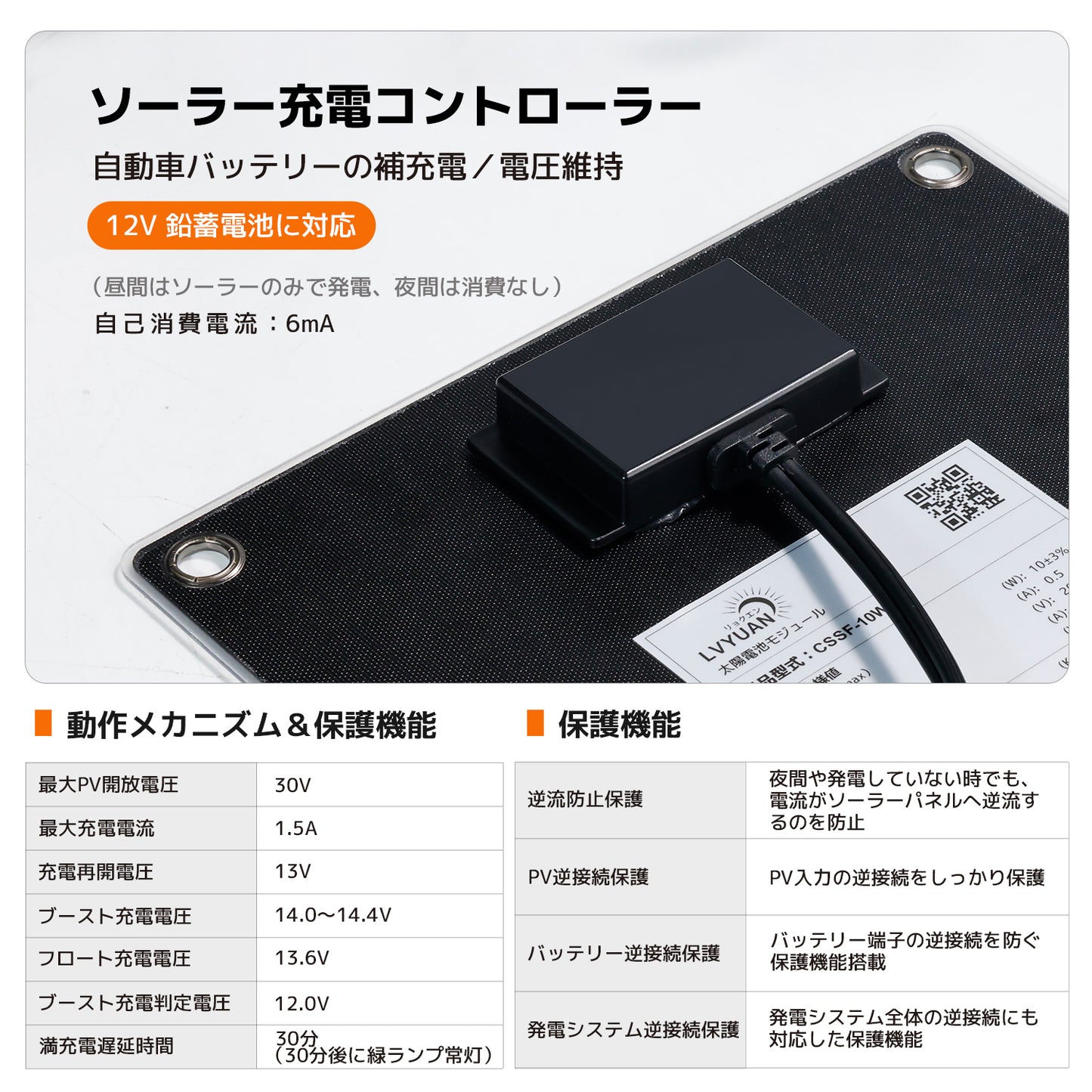 LVYUAN（リョクエン）10W ETFEフレキシブルソーラーパネル