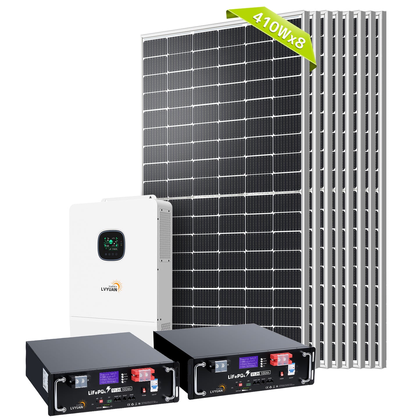 LVYUAN 6500W単相3線式ハイブリッド発電・蓄電システム