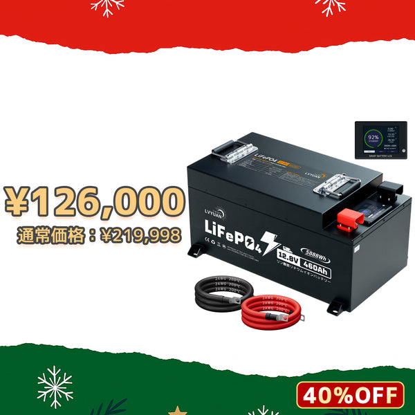 LVYUAN 12.8V/460Ah 5.88kWhリン酸鉄リチウムイオンバッテリー
