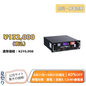 LVYUAN 51.2V/100Ah 5.12kWhリン酸鉄リチウムイオンバッテリー ラック型