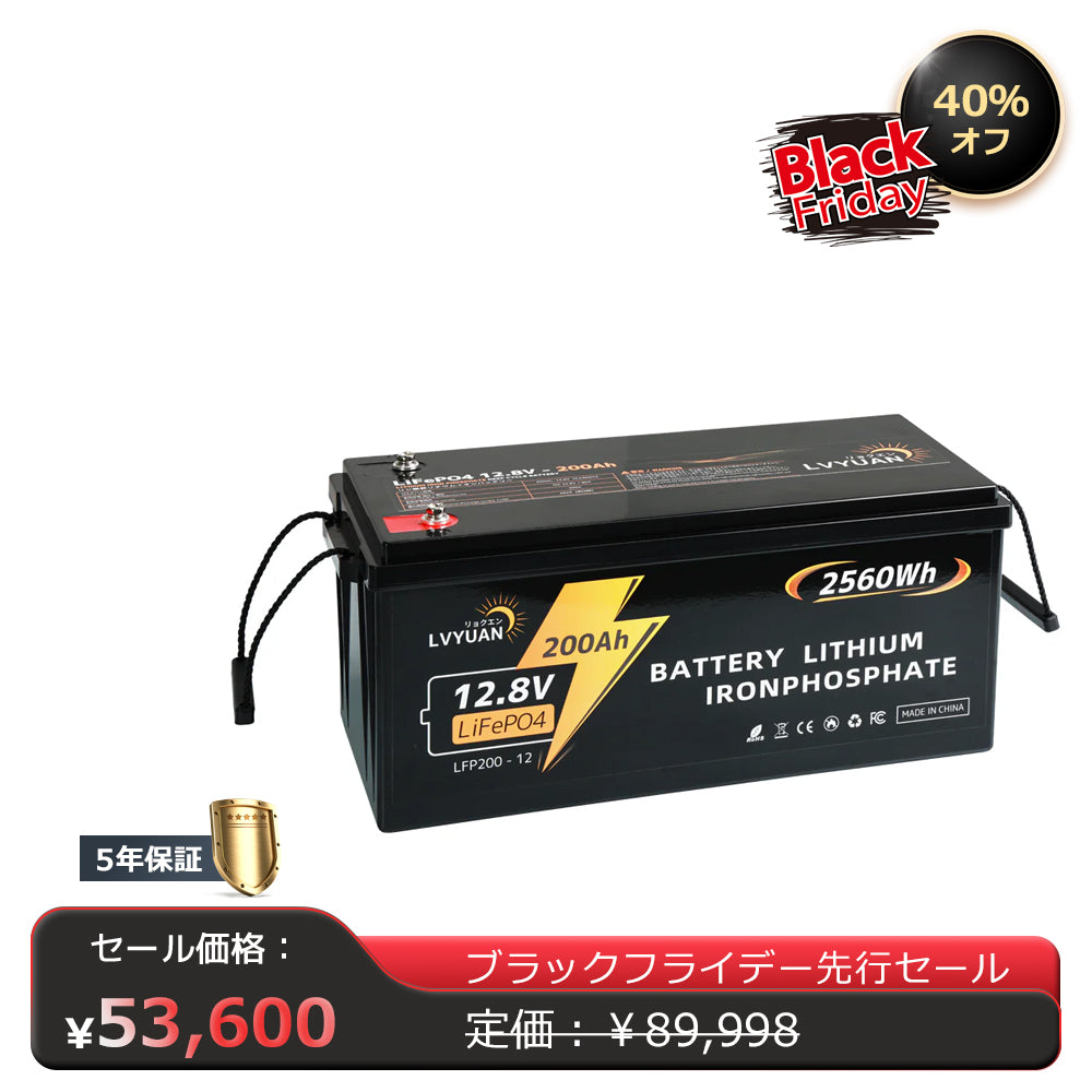 LVYUAN 12.8V/200Ah 2.56kWhリン酸鉄リチウムイオンバッテリー - LVYUAN（リョクエン）公式ショップ