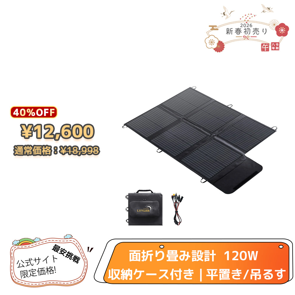 LVYUAN 120W 折り畳み式 ソーラーパネル SBシリーズ - LVYUAN