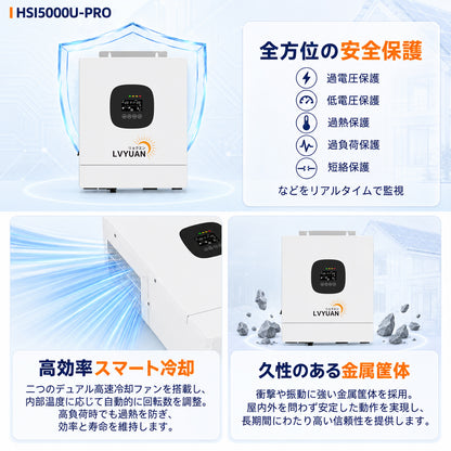 LVYUAN 5000W単相二線式ハイブリッド インバーター
