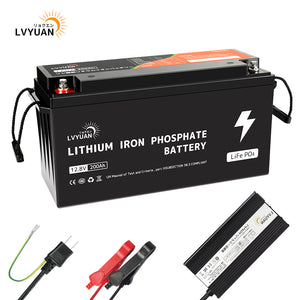 LVYUAN 12.8V/200Ah 2.56kWhリン酸鉄リチウムイオンバッテリー