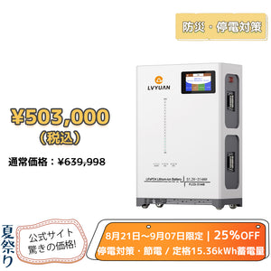 LVYUAN 51.2V/314Ah 16.07kWhリン酸鉄リチウムイオンバッテリー