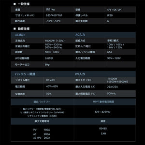 LVYUAN 10KW単相三線式ハイブリッド インバーター