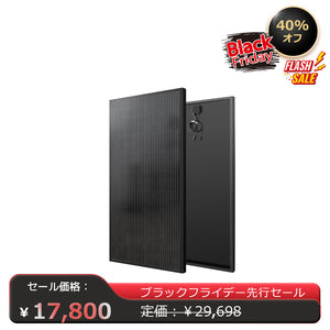 LVYUAN（リョクエン）200W 単結晶ソーラーパネル（ブラック）