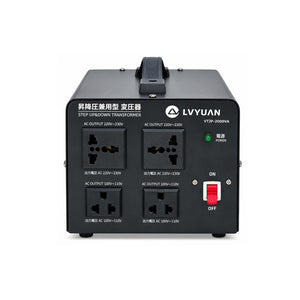 LVYUAN 2000W変圧器 降圧・昇圧兼用型トランス AC100V/110V⇄220V/240V 自由切換 VTJP-2000VA