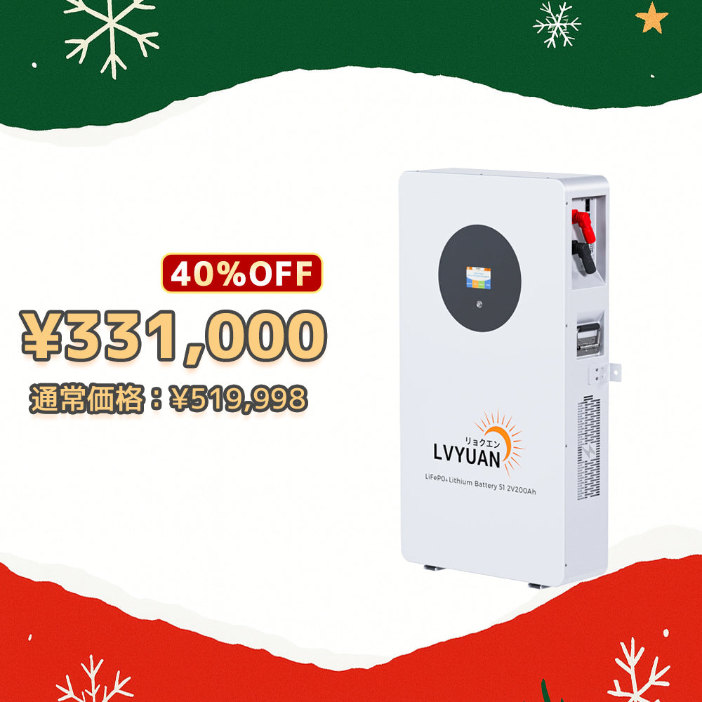 LVYUAN 51.2V/200Ah 10.24kWhリン酸鉄リチウムイオンバッテリー