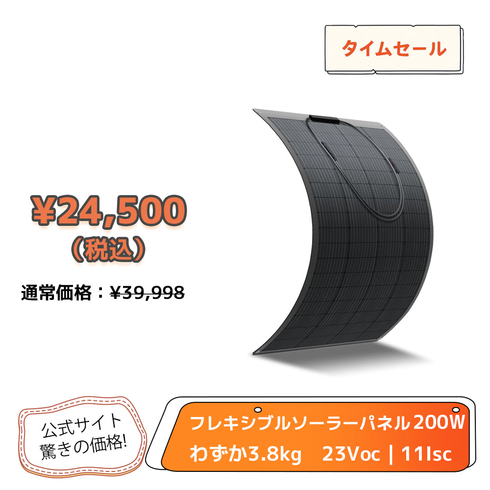 LVYUAN（リョクエン）200W ETFEフレキシブルソーラーパネル