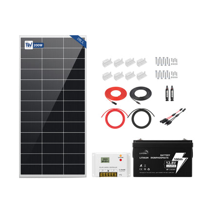 LVYUAN 400W ソーラーパネル発電キット