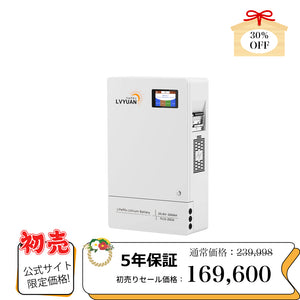 LVYUAN 25.6V/200Ah 5.12kWhリン酸鉄リチウムイオンバッテリー