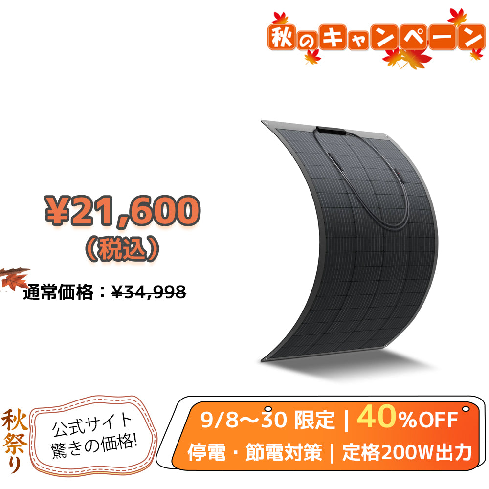 LVYUAN（リョクエン）200W ETFEフレキシブルソーラーパネル
