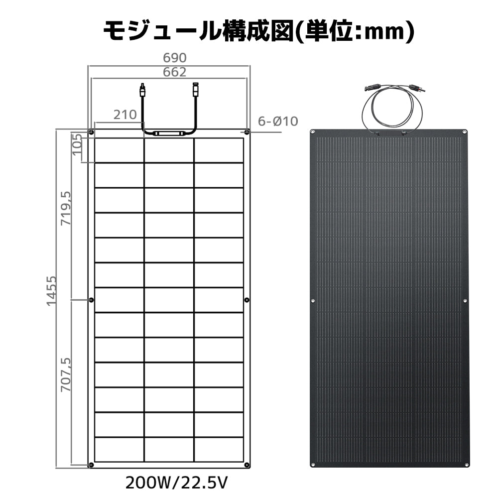 LVYUAN 200Wソーラーパネル
