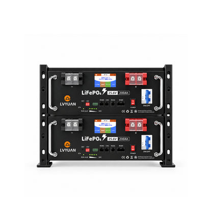 LVYUAN 25.6V/200Ah 5.12kWhリン酸鉄リチウムイオンバッテリー ラック型