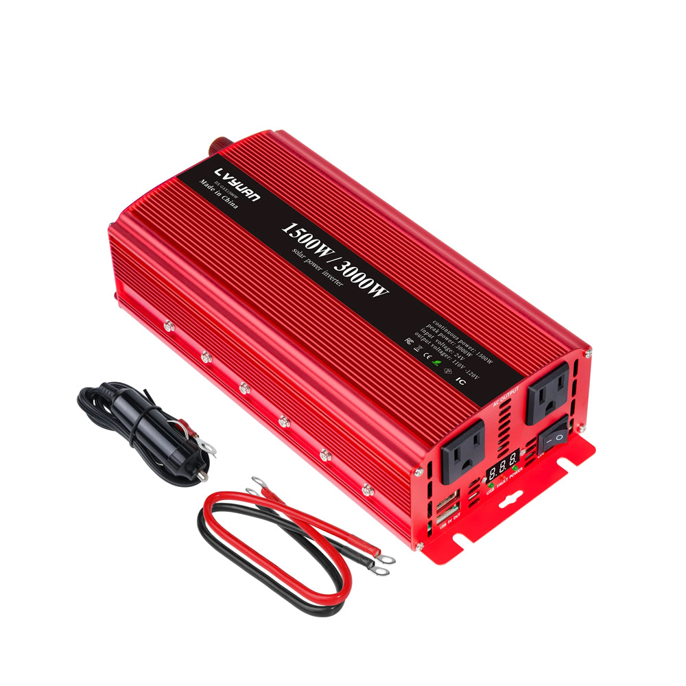 LVYUAN 疑似正弦波インバーター 1500W DC24V（直流）AC100V（交流）