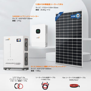 LVYUAN 10000W単相3線式ハイブリッド発電・蓄電システム