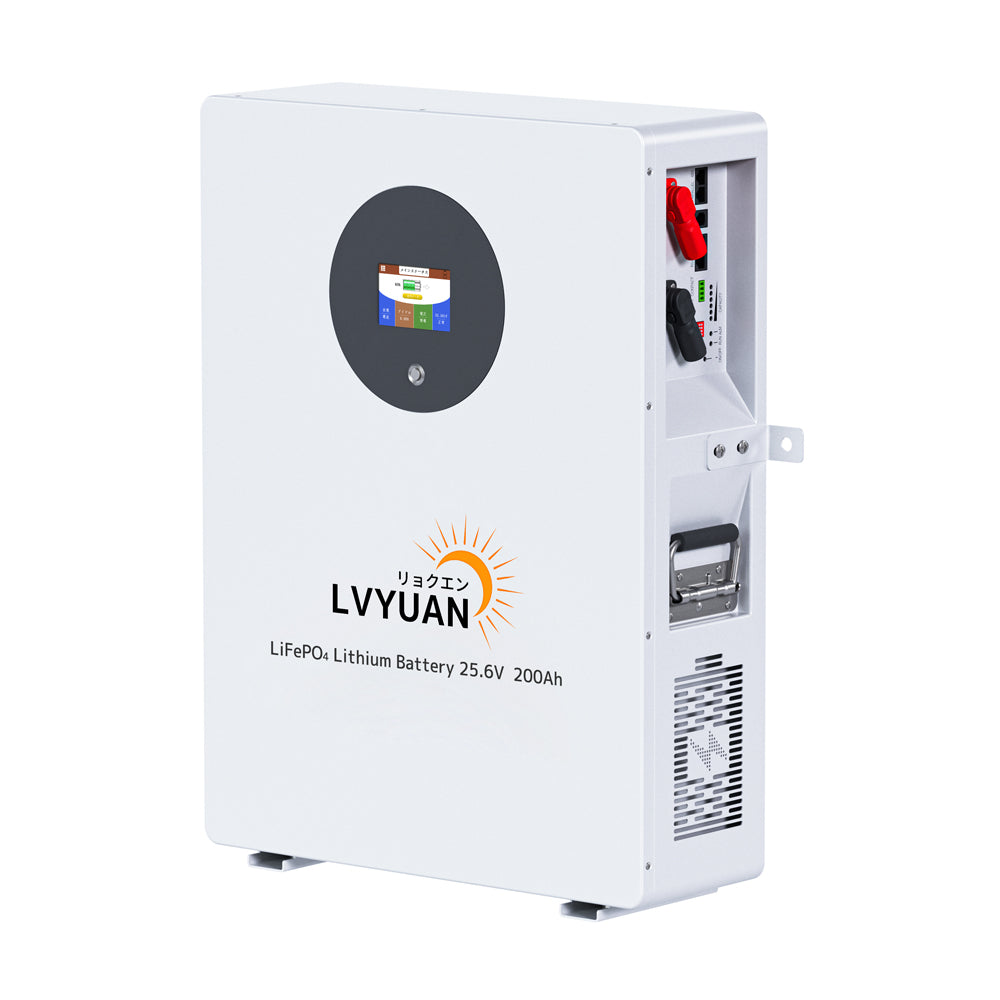 LVYUAN 25.6V/200Ah 5.12kWhリン酸鉄リチウムイオンバッテリー