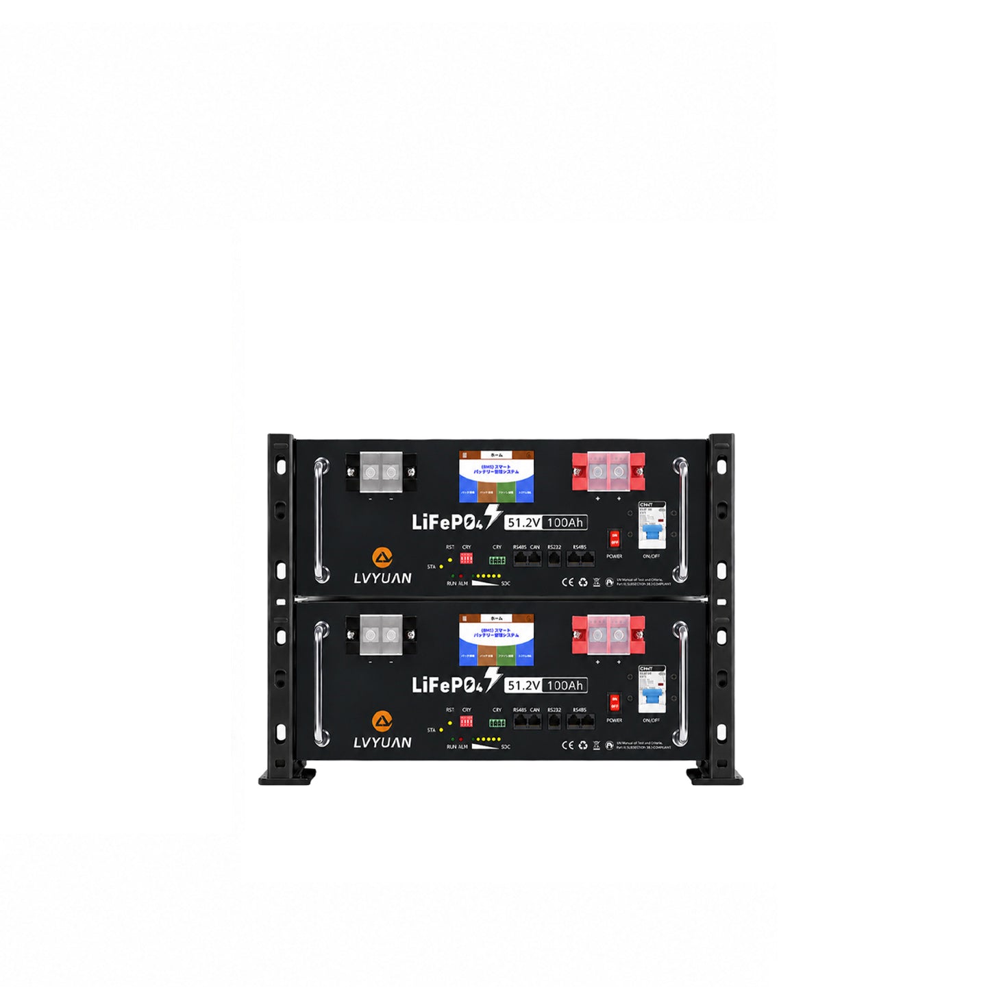 LVYUAN 51.2V/100Ah 5.12kWhリン酸鉄リチウムイオンバッテリー ラック型