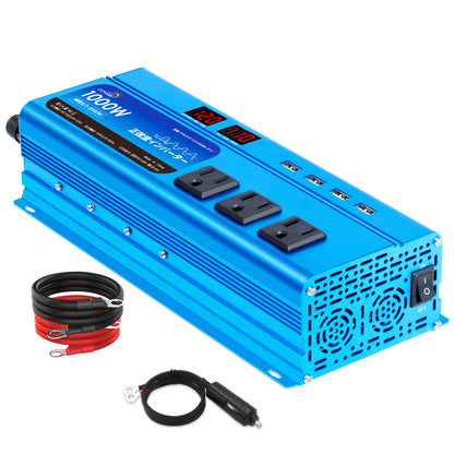 LVYUAN 純正弦波インバーター 1000W DC12V（直流）AC100V（交流）