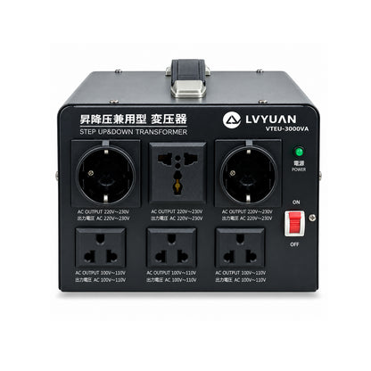LVYUAN 3000W変圧器 降圧・昇圧兼用型トランス AC100V/110V⇄220V/240V 自由切換 EU-3000VA