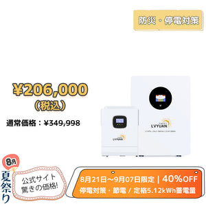 LVYUAN 3000Wハイブリッド蓄電システム
