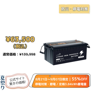 LVYUAN 12.8V/300Ah 3.84kWhリン酸鉄リチウムイオンバッテリー