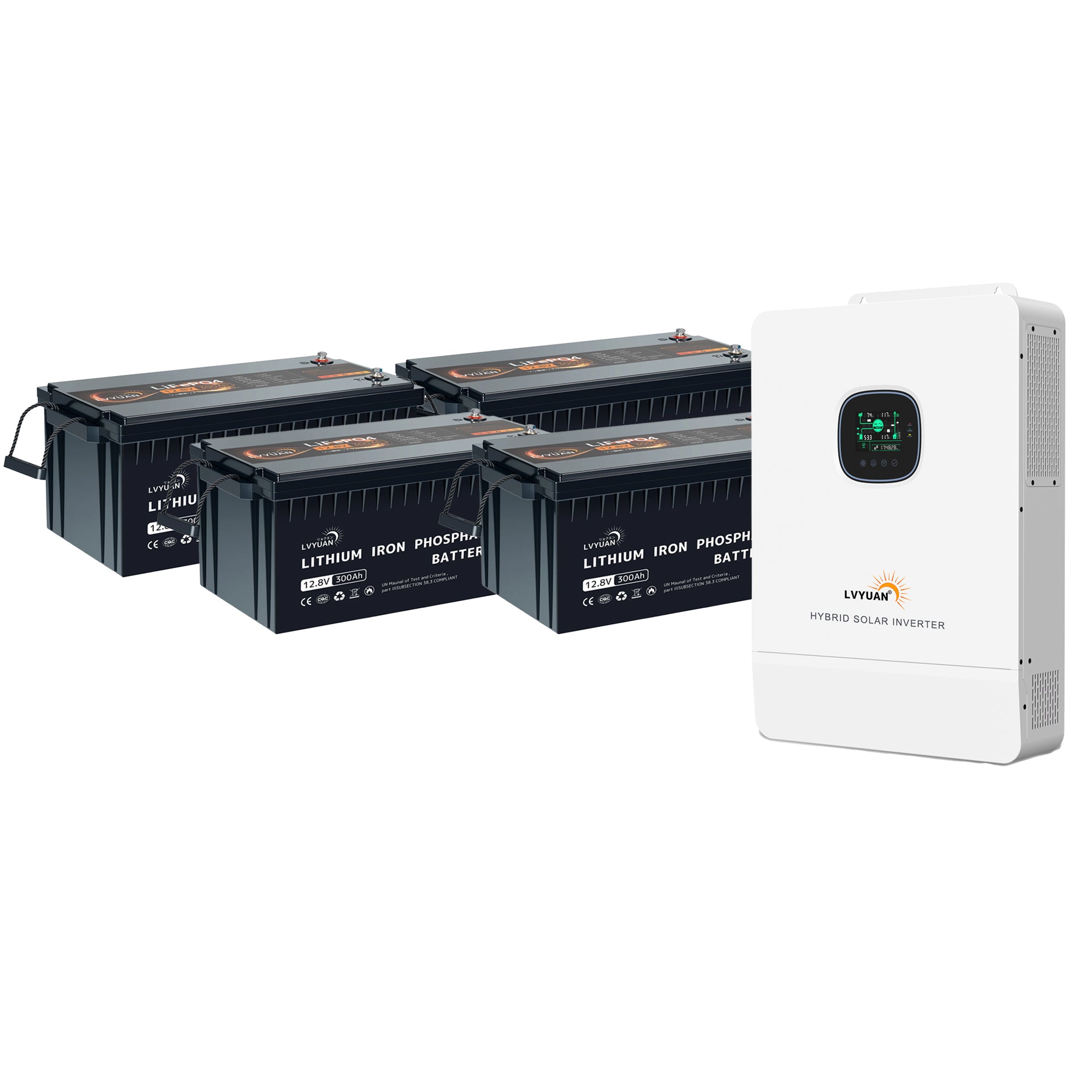 LVYUAN 10000W単相3線式ハイブリッド発電・蓄電システム（300ah）